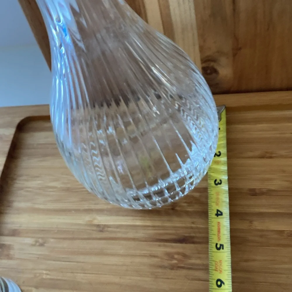 In great condition crystal Royal Doulton decanter with stopper .